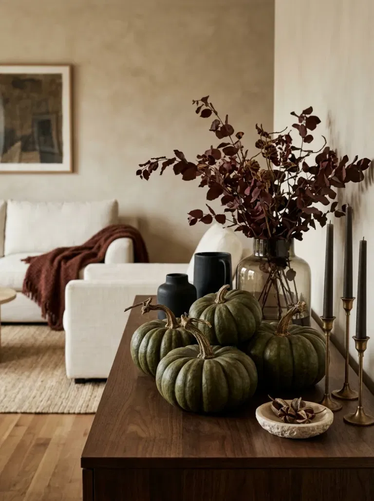 Ivory Pumpkin and Black Ribbon Bowl