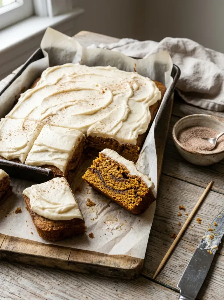 Cinnamon Swirl Pumpkin Frosted Bars