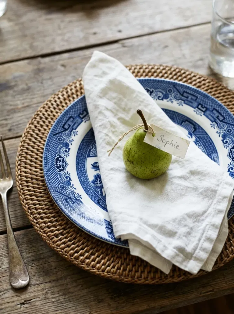 Blue-and-White Porcelain with Pear