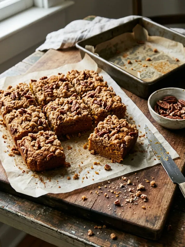 Pecan Streusel Pumpkin Bars
