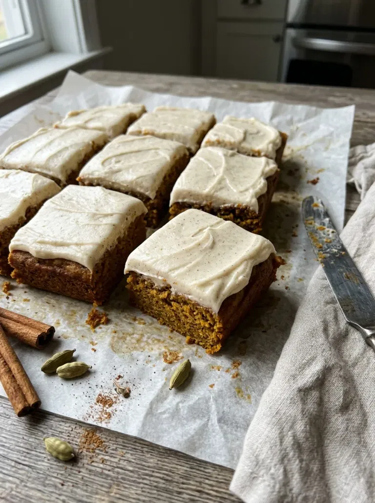 Chai Spice Pumpkin Frosted Bars