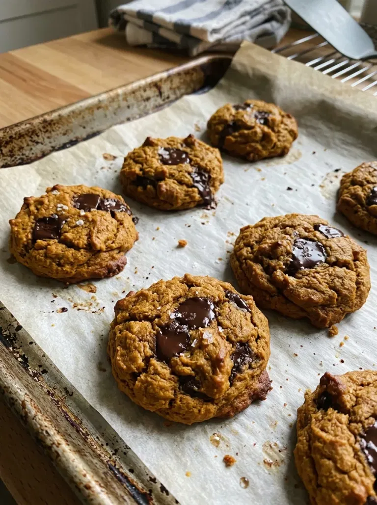 Pumpkin Dark Chocolate Sea Salt Cookies