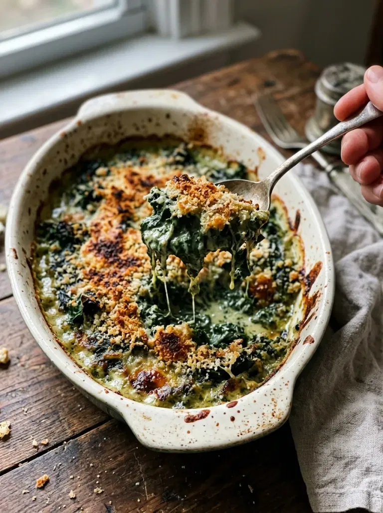 Creamy Kale and Parmesan Gratin