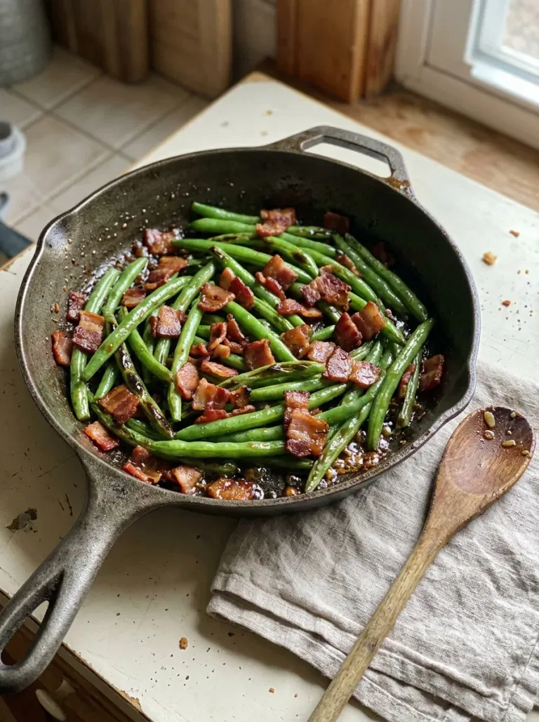 Bacon and Maple Glazed Beans