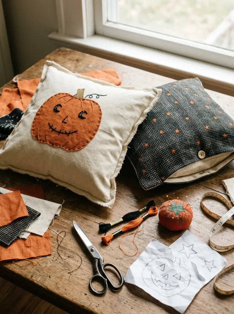 Reversible Halloween Pillow Covers