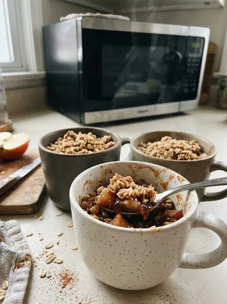 Microwave Apple Crumble Mugs