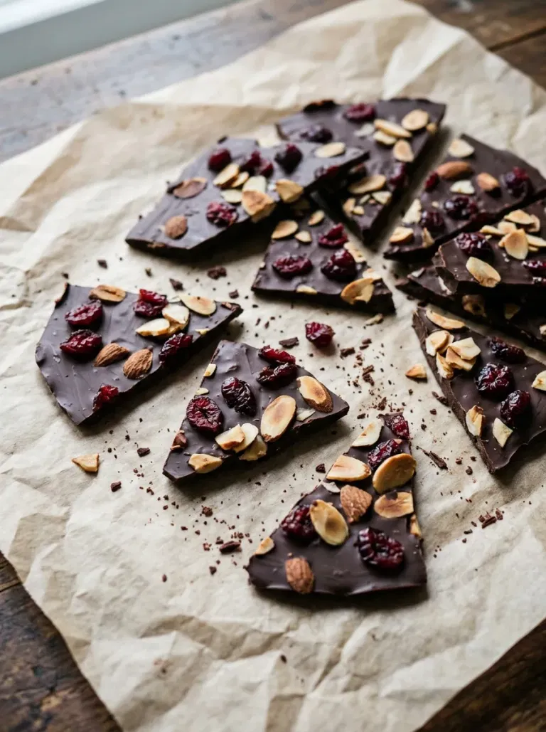 Cranberry Almond Chocolate Bark