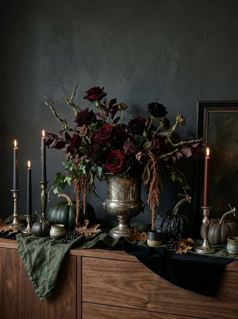 Oxblood Rose Centerpiece