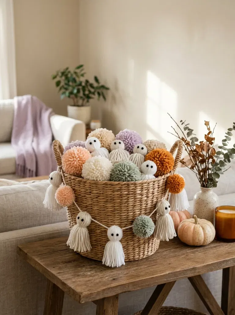 Pom-Pom Ghost Basket