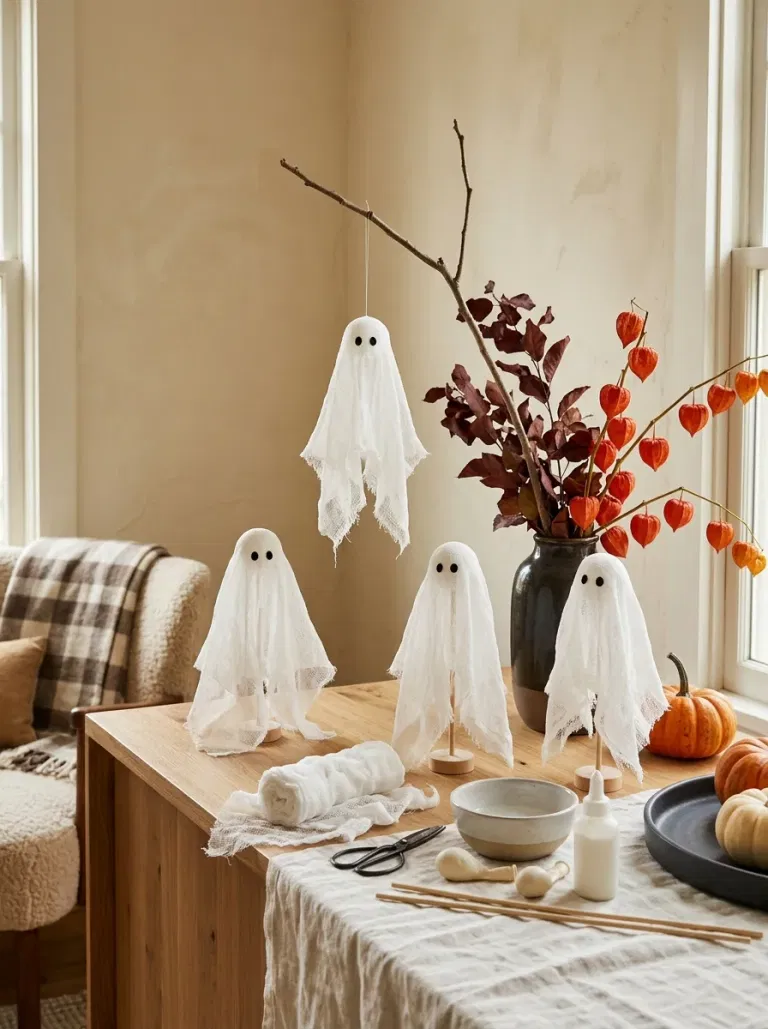 Floating Cheesecloth Ghosts