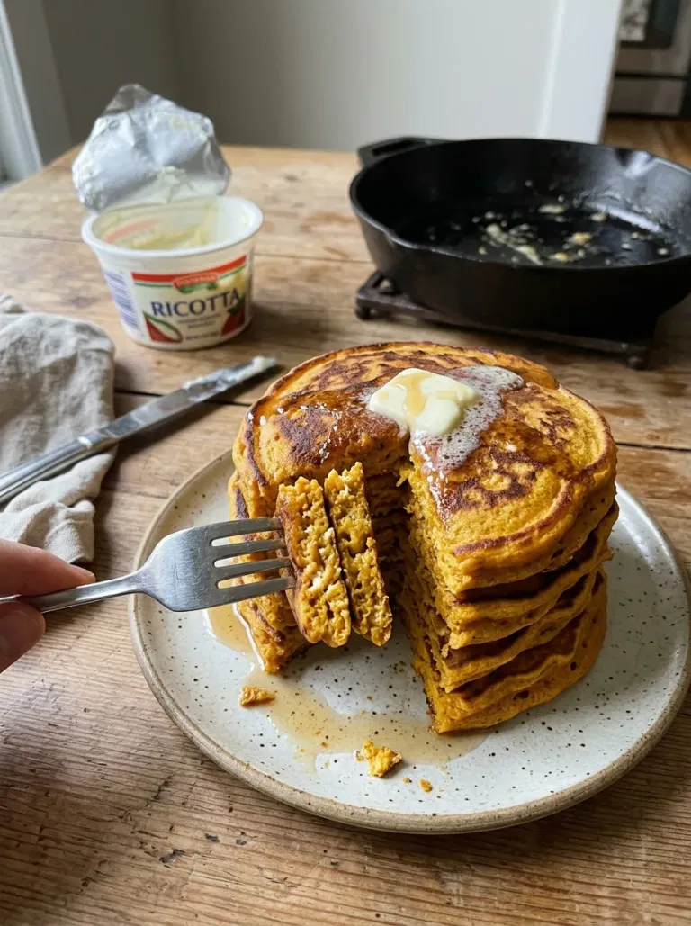 Pumpkin Ricotta Pancakes