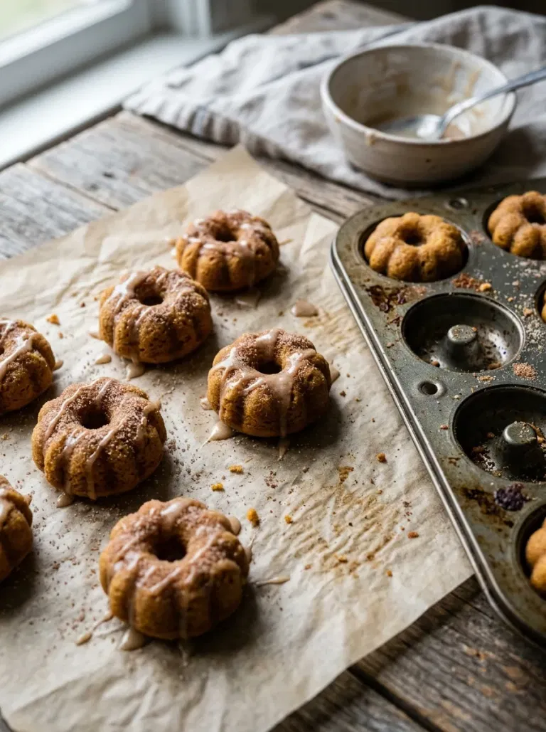Mini Maple Pumpkin Doughnuts