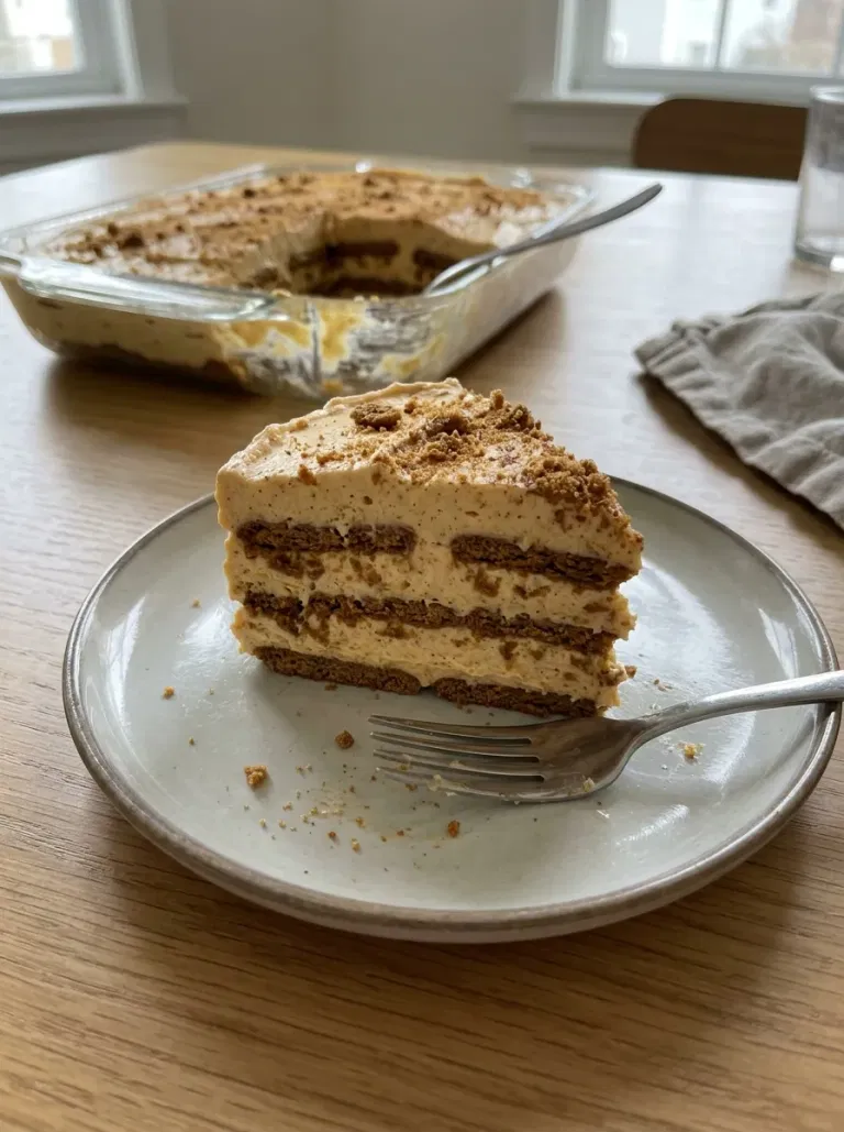 Pumpkin Gingersnap Icebox Cake