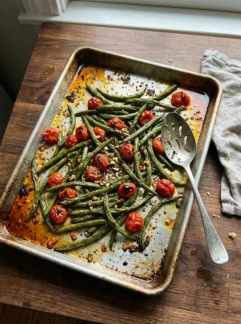 Roasted Tomato and Green Bean Tray