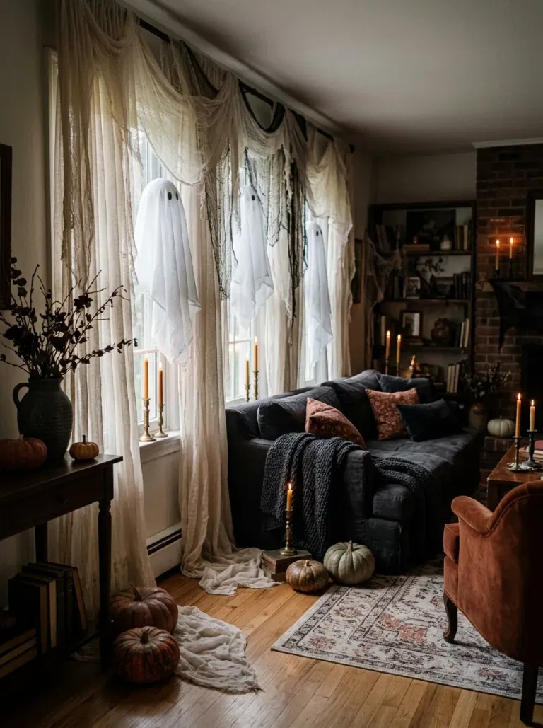 Ghostly Sheer Curtain Layer