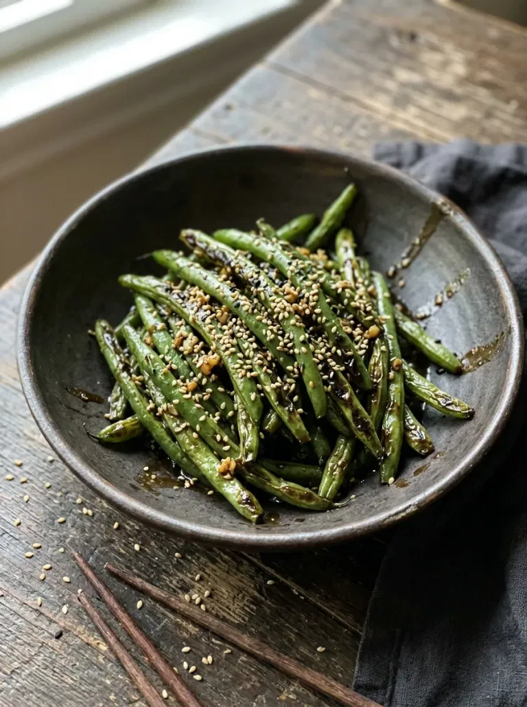 Honey Soy Sesame Green Beans