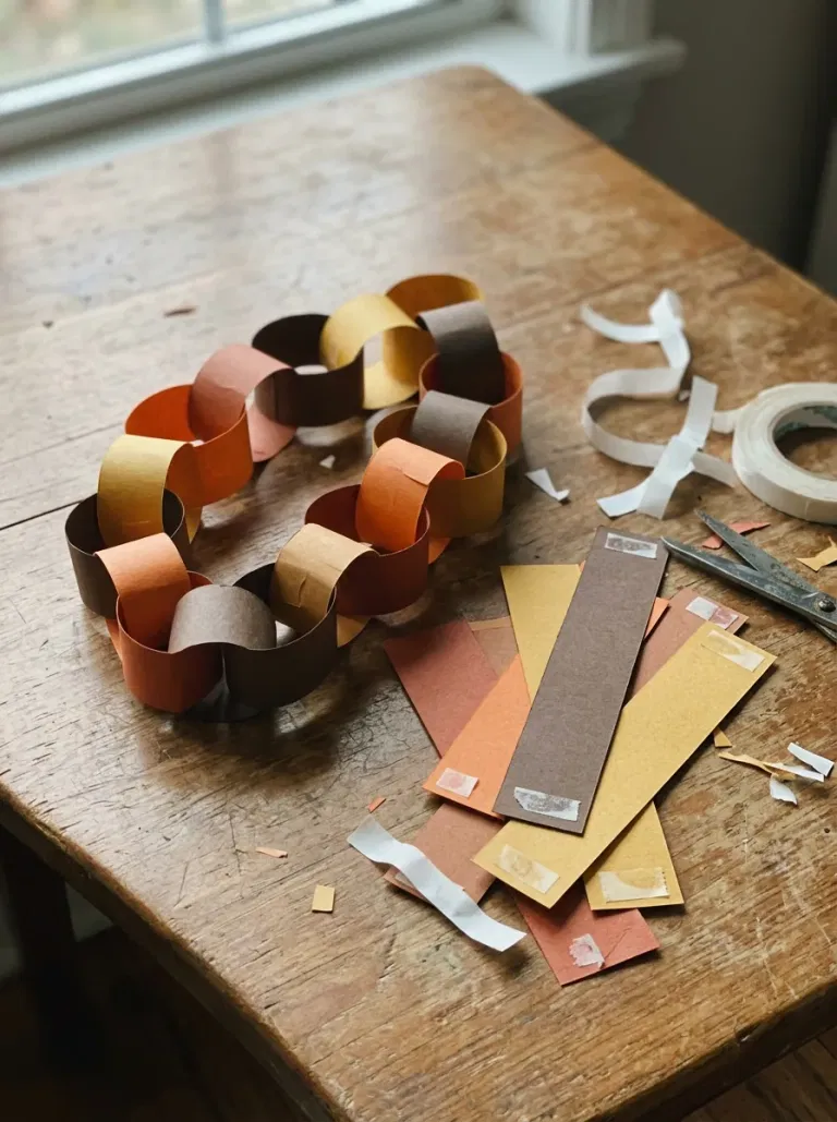 Autumn Color Paper Chain Helper