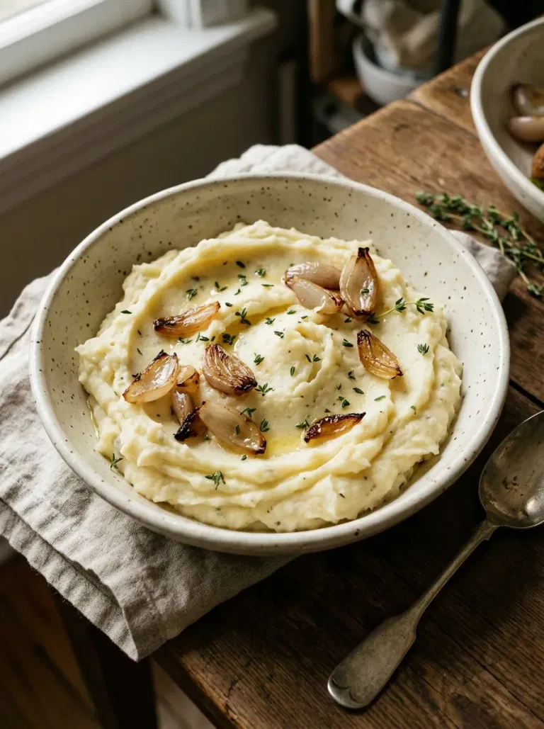 Mascarpone and Roasted Shallot Mash
