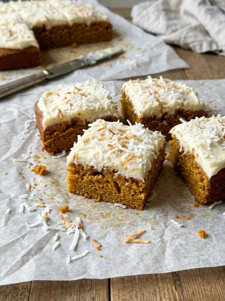 Pumpkin Coconut Cream Cheese Bars