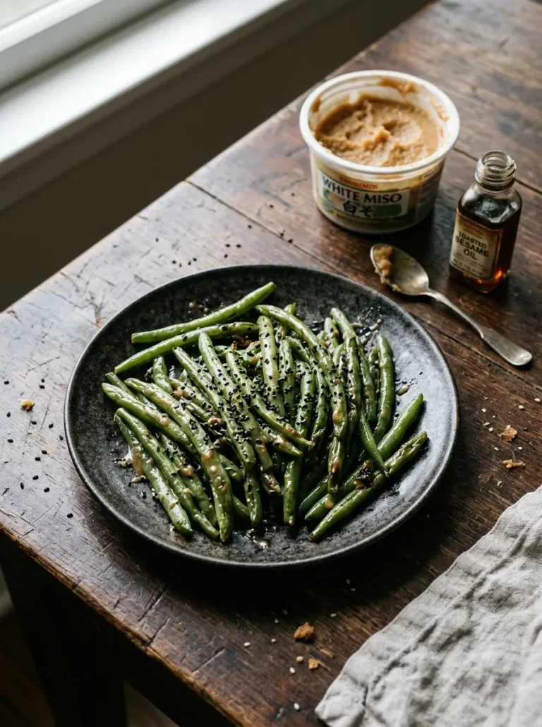 Miso Sesame Green Beans