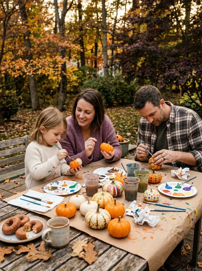 Paint Mini Pumpkins Together