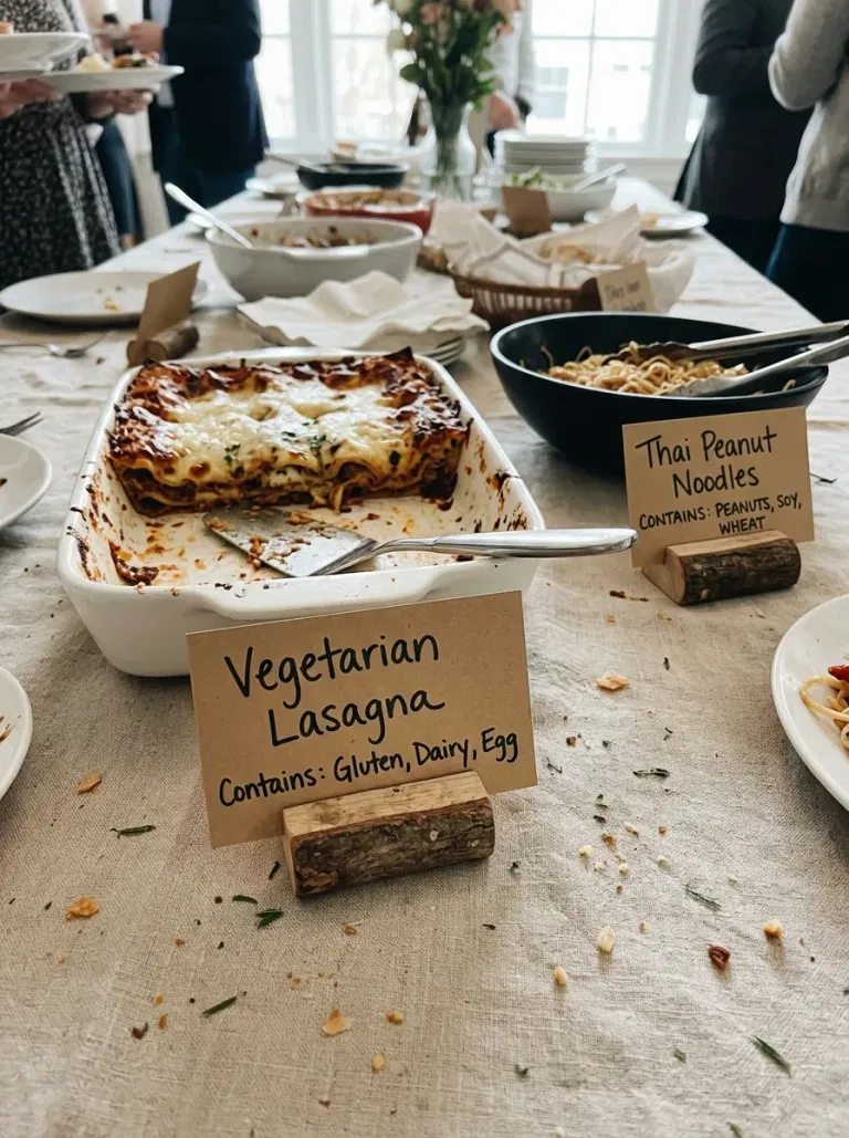 Offer an Allergen Note Beside Dishes