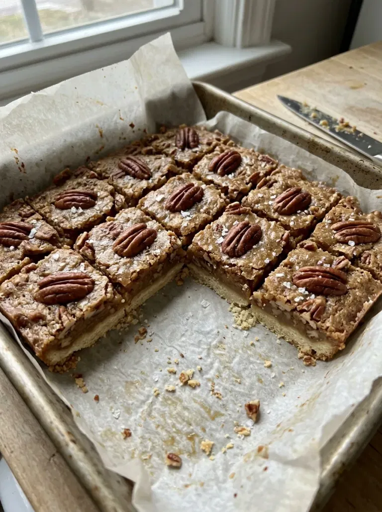 Salted Maple Pecan Bars