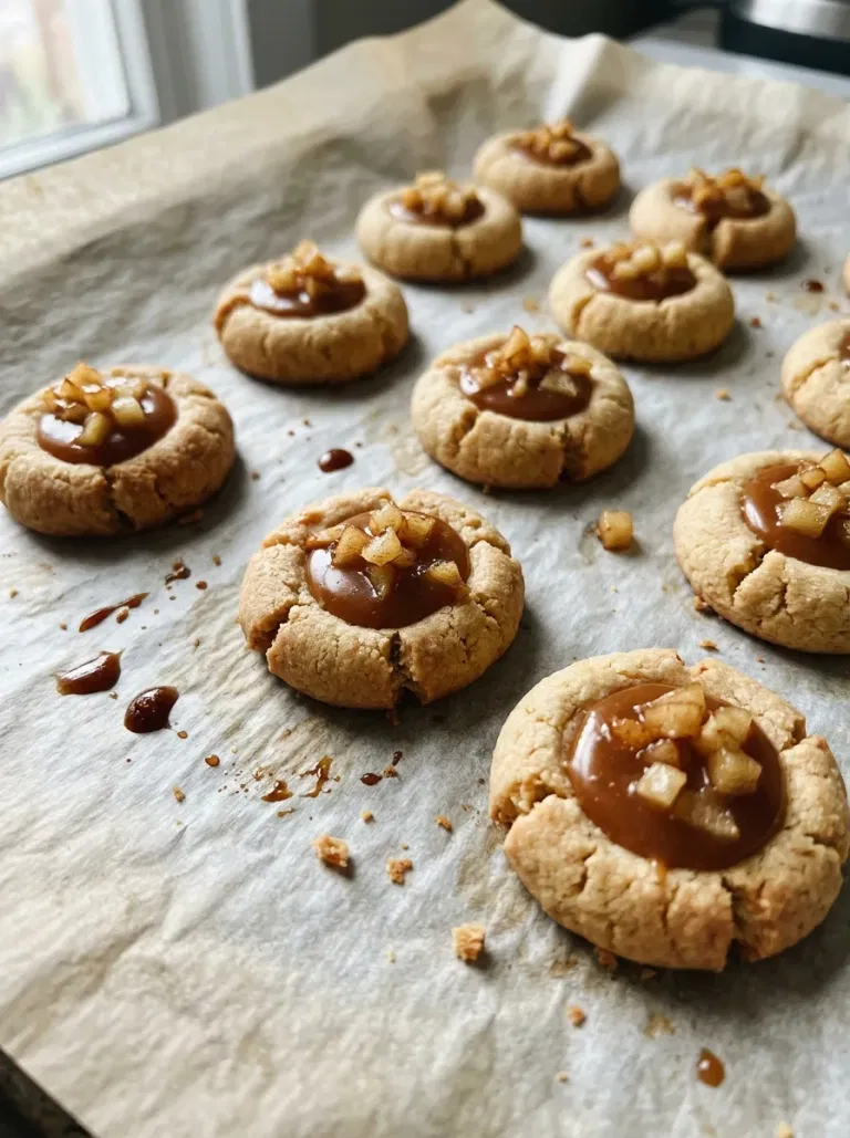Caramel Apple Thumbprint Cookies