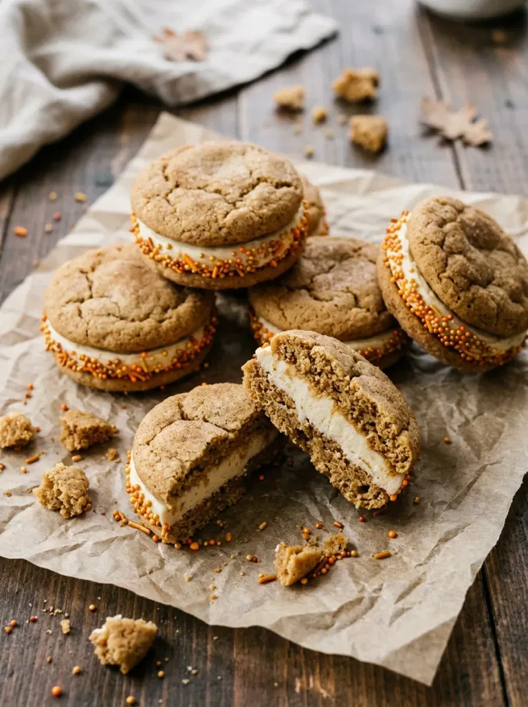 Autumn Sprinkle Cookie Sandwiches