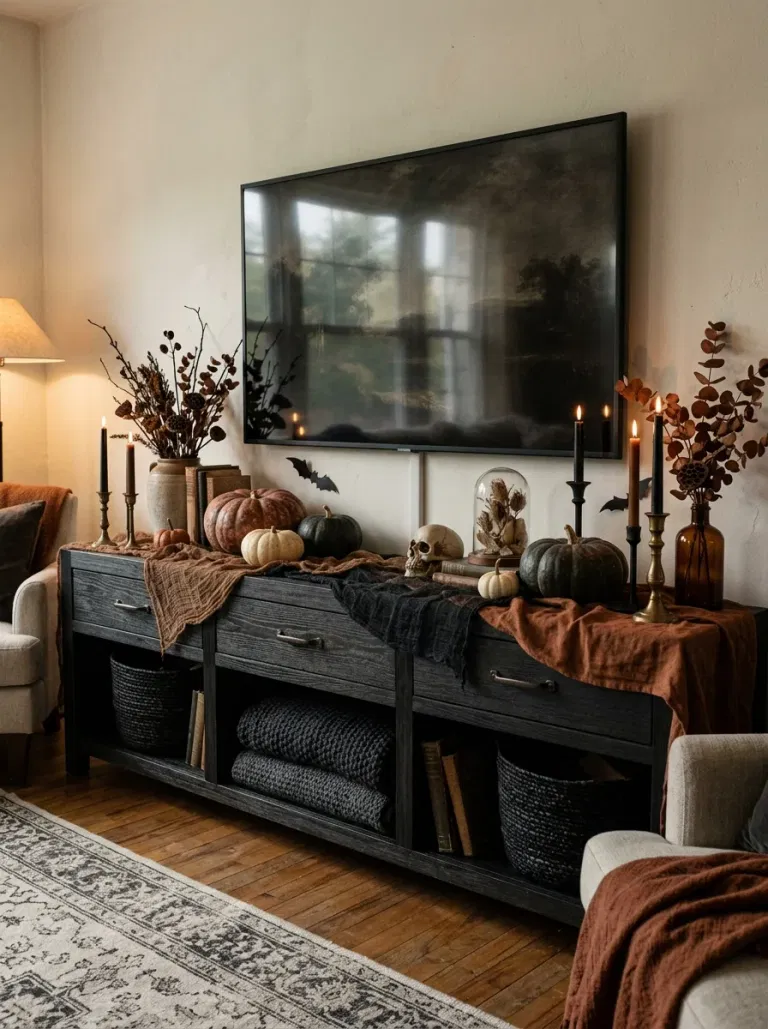 Spooky TV Console Styling