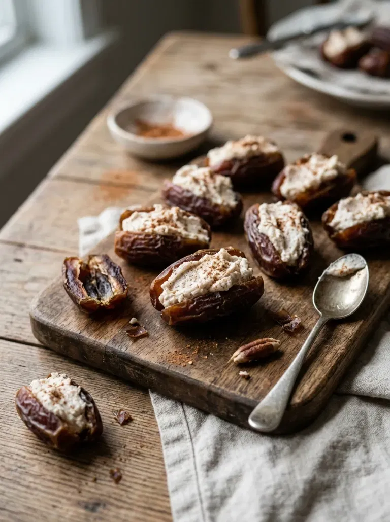 Cinnamon Cream Cheese Stuffed Dates