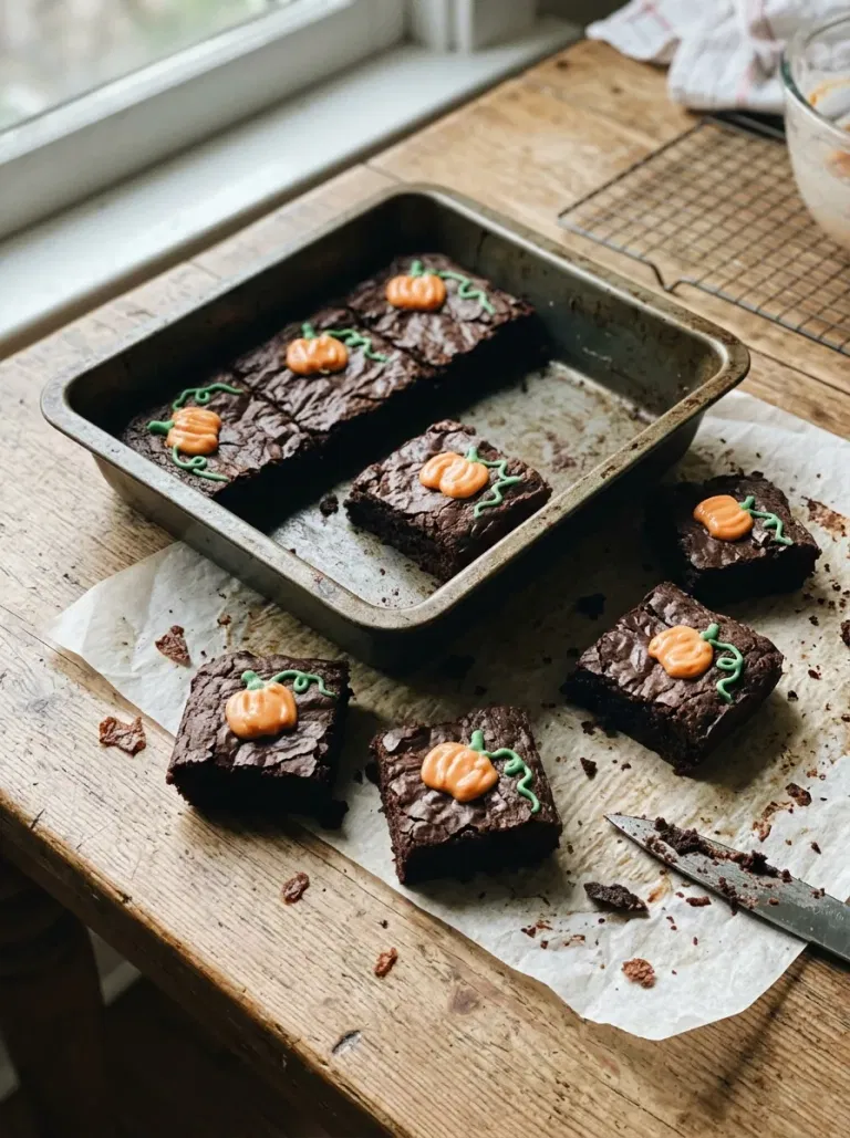 Pumpkin Patch Brownie Squares