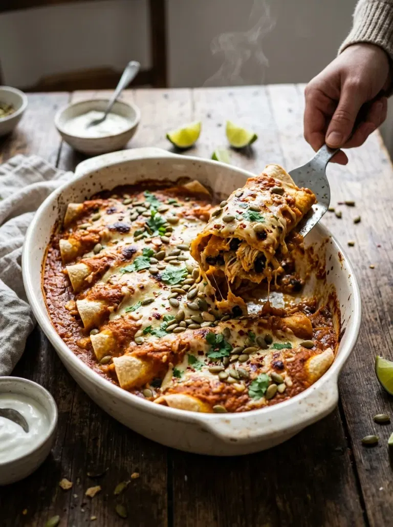 Spicy Pumpkin Enchiladas