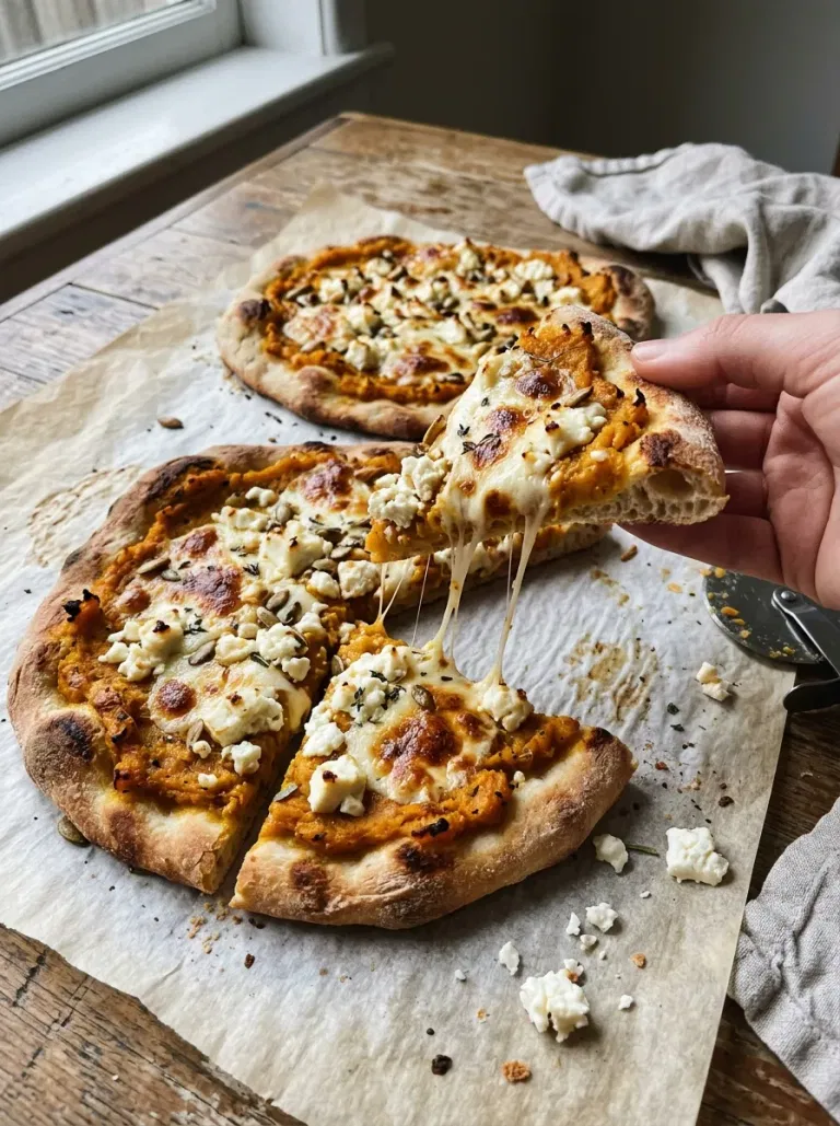 Roasted Pumpkin and Feta Flatbread