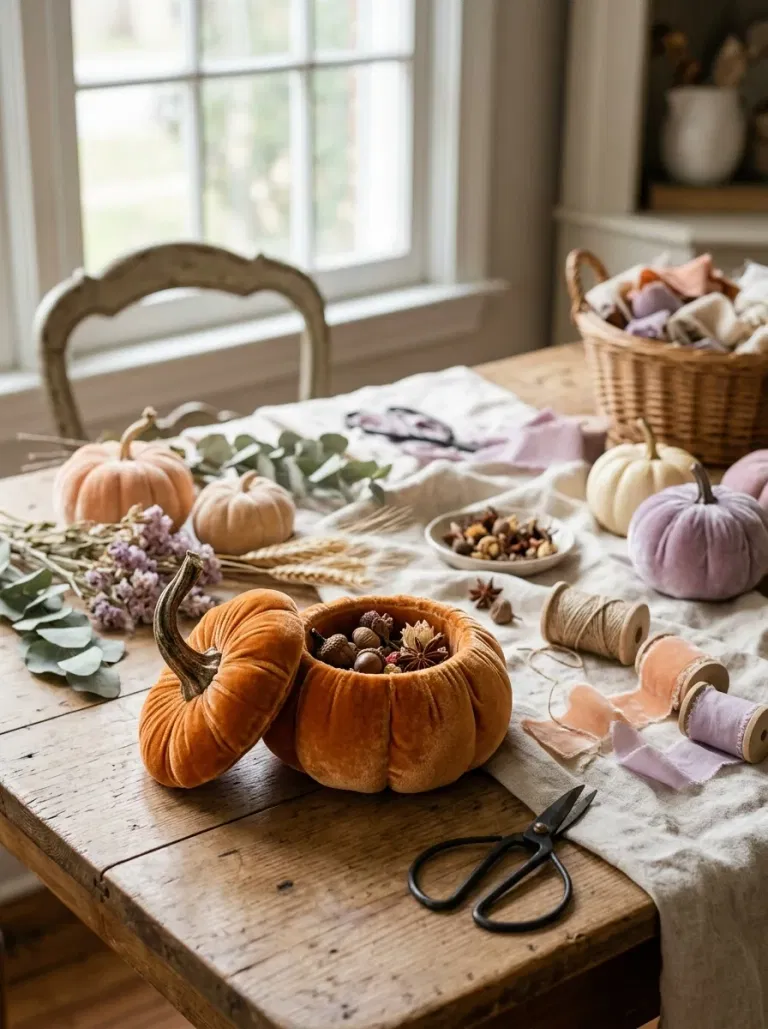 Velvet Mini Pumpkin Bowl