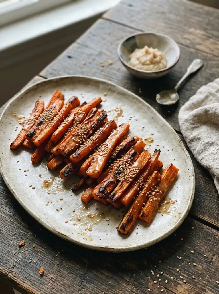 Miso Maple Roasted Carrots