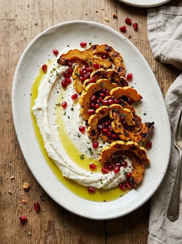 Roasted Delicata with Whipped Feta