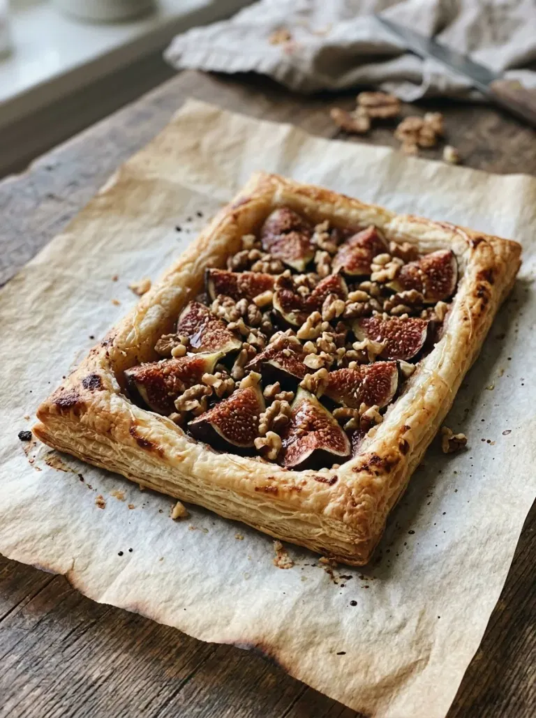 Caramelized Fig and Walnut Puff Pastry Tart