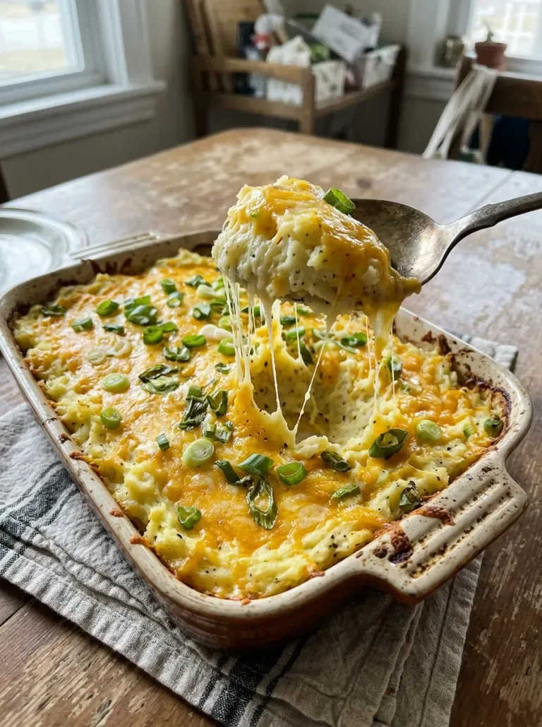 Sharp Cheddar and Scallion Mash