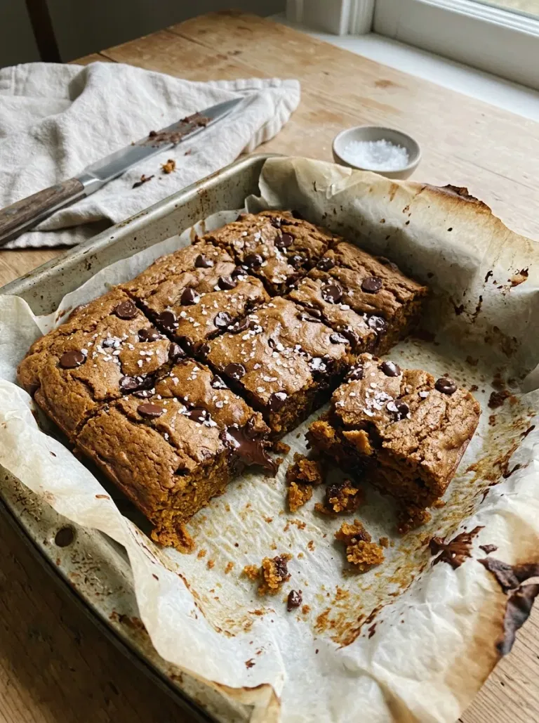 Pumpkin Chocolate Chip Blondies