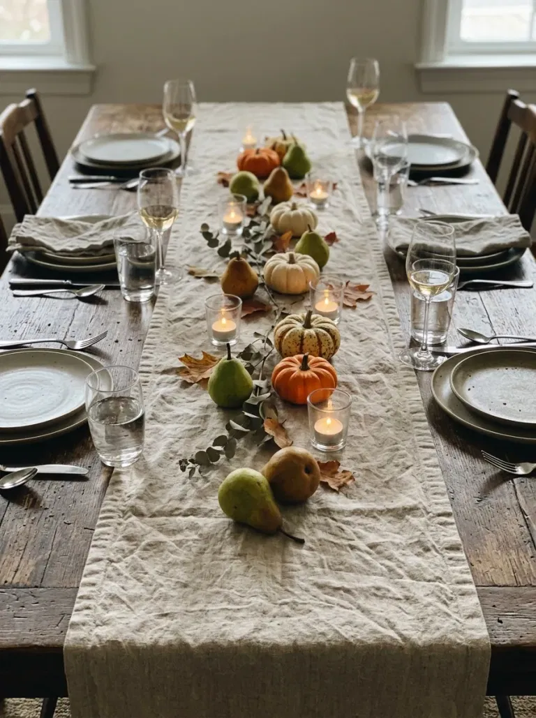 Use a Low Runner Instead of a Tall Arrangement