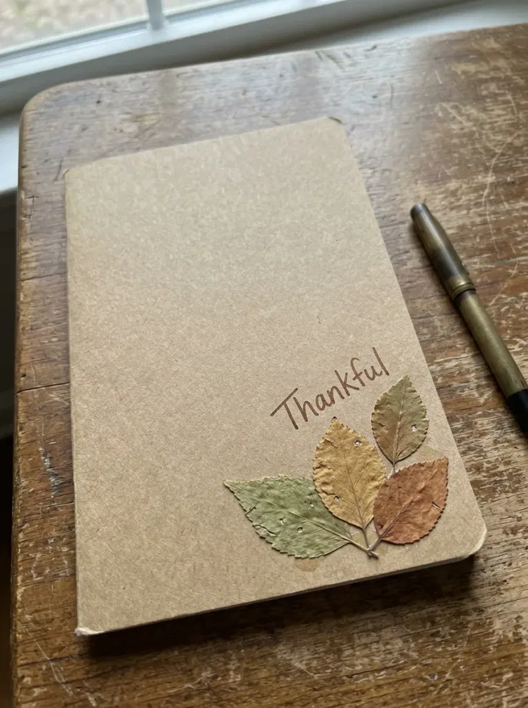 Leaf-Covered Journal Front