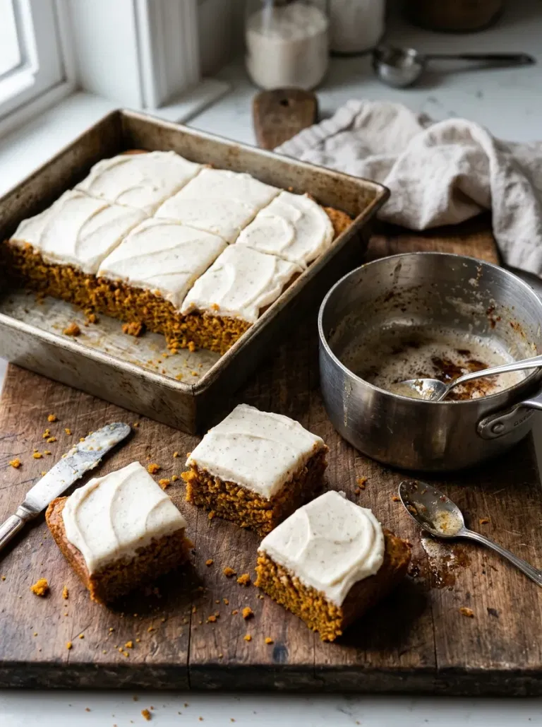 Brown Butter Frosted Pumpkin Bars