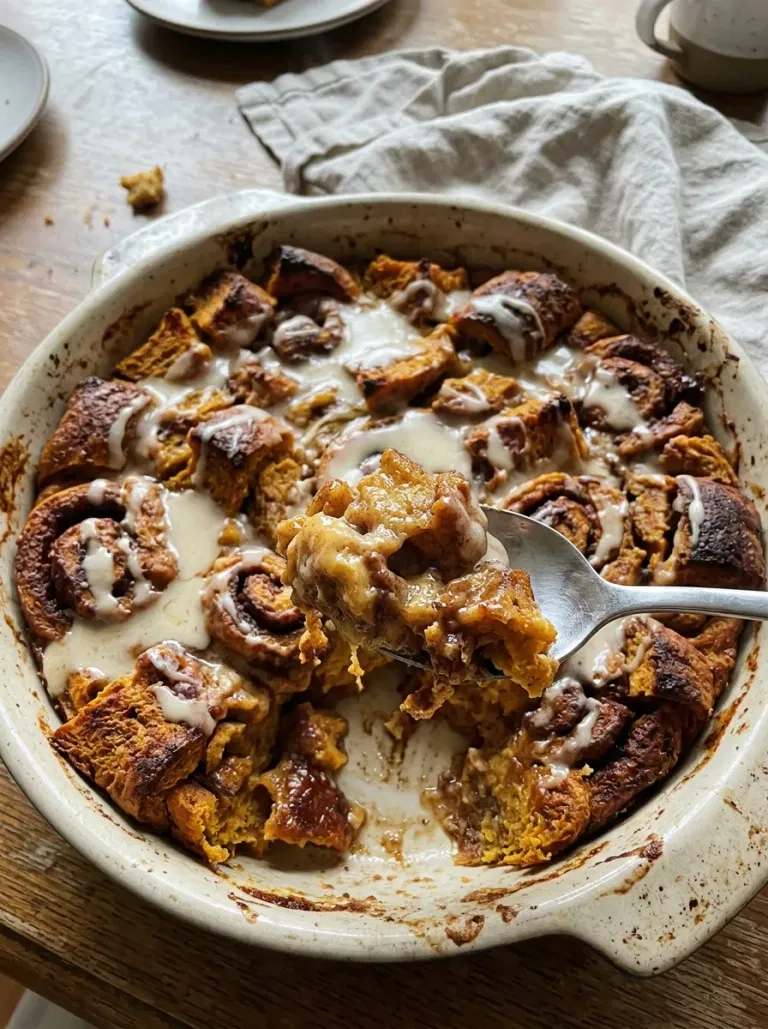 Pumpkin Cinnamon Roll Bake