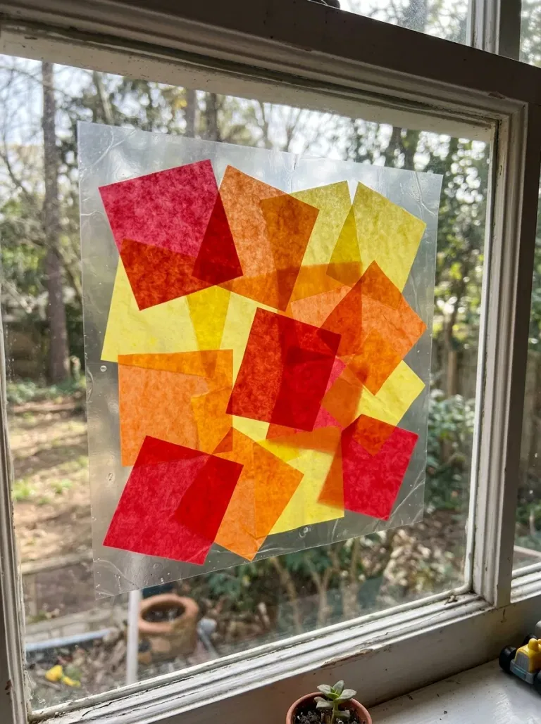 Contact-Paper Autumn Leaf Window