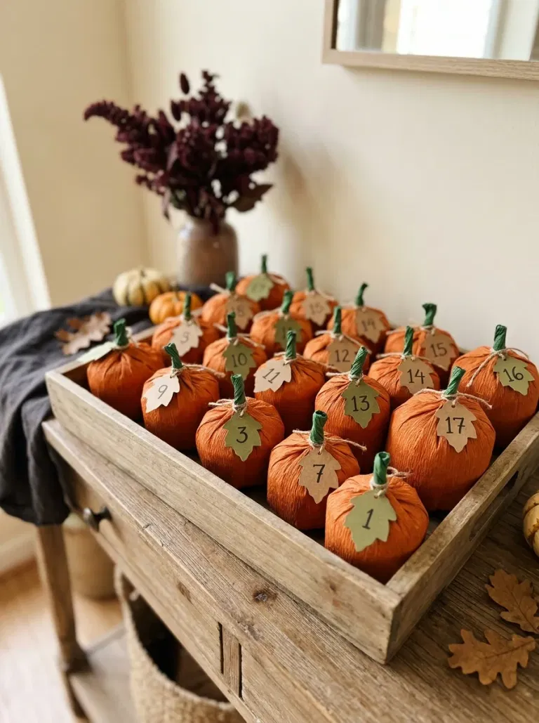 Recycled Cardboard Tube Pumpkins