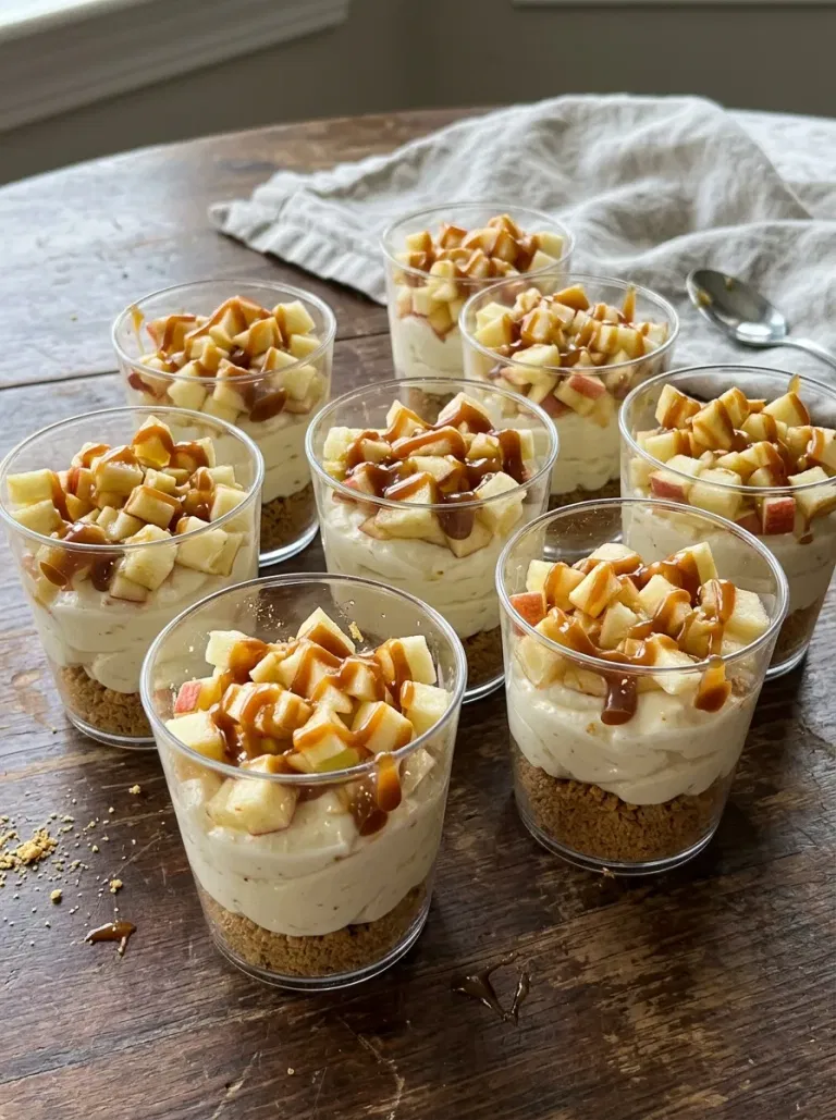 No-Bake Caramel Apple Cheesecake Cups