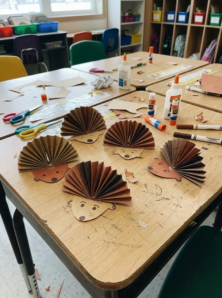 Accordion Paper Hedgehogs