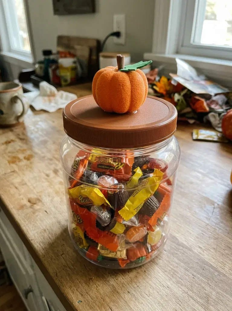 Pumpkin Lid Treat Jar