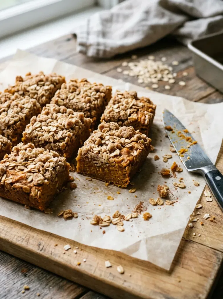 Pumpkin Oat Crumble Bars